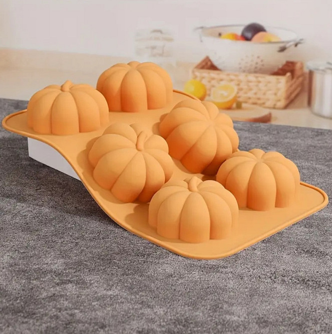 Молд силіконовий Гарбузи 27 на 17 см помаранчевий Київ - фото 4