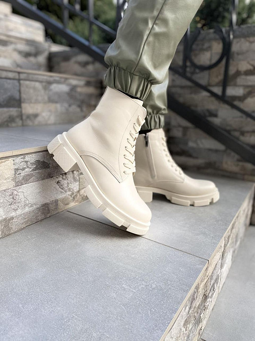 Черевики жіночі GREMMY бежеві натуральна шкіра зима 37р.38р.40р. (4206) Коломия - фото 3