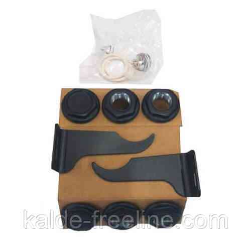 Набір пробок для підключення радіатора FONDITAL 1/2 чорного кольору Харків