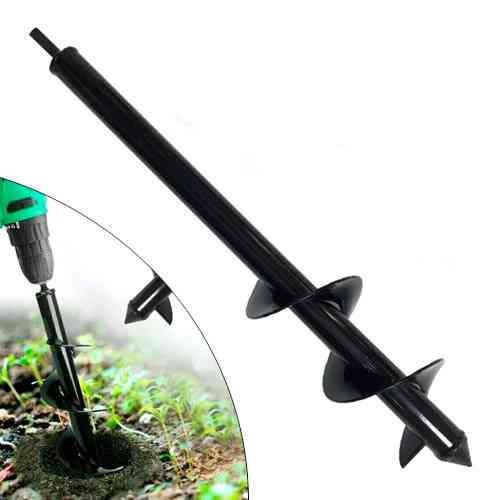 Бур садовый земляной для дрели, спиральное сверло 8x45см Винница