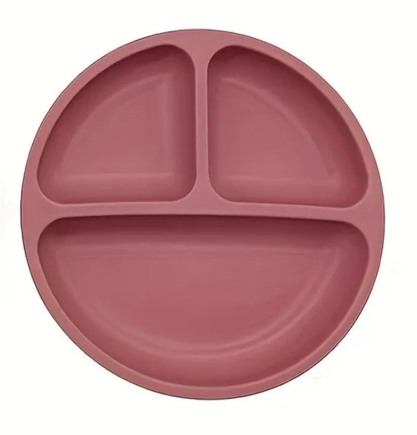 Детская силиконовая посуда Набор детской силиконовой посуды для первого прикорма на присосках. Розовый цвет Киев - изображение 2