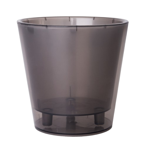 Вазон Деко зі вставкою 13*12,5см коричневий прозорий Алеана Житомир