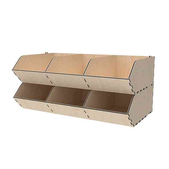 Диспенсер EKOSTAR из фанеры 6 ячеек 440х250х200 Киев