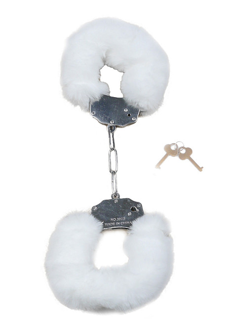 Наручники - Fetish Boss Series Furry Cuffs White Sex Aura Київ - фото 2