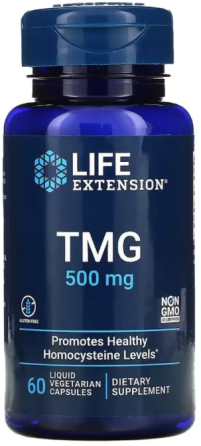 Триметилглицин Life Extension TMG 500 mg 60 капс (До 09.26) Киев
