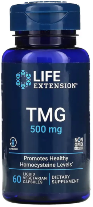 Триметилглицин Life Extension TMG 500 mg 60 капс (До 09.26) Киев - изображение 1