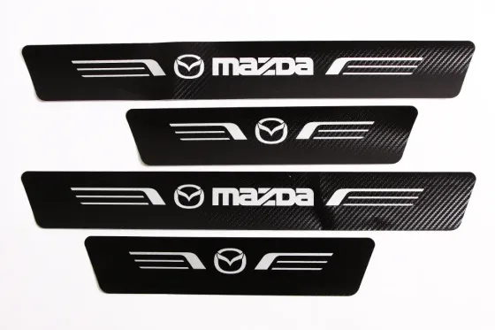 Наклейка на пороги Mazda черный карбон Автограф (4 шт.) Винница