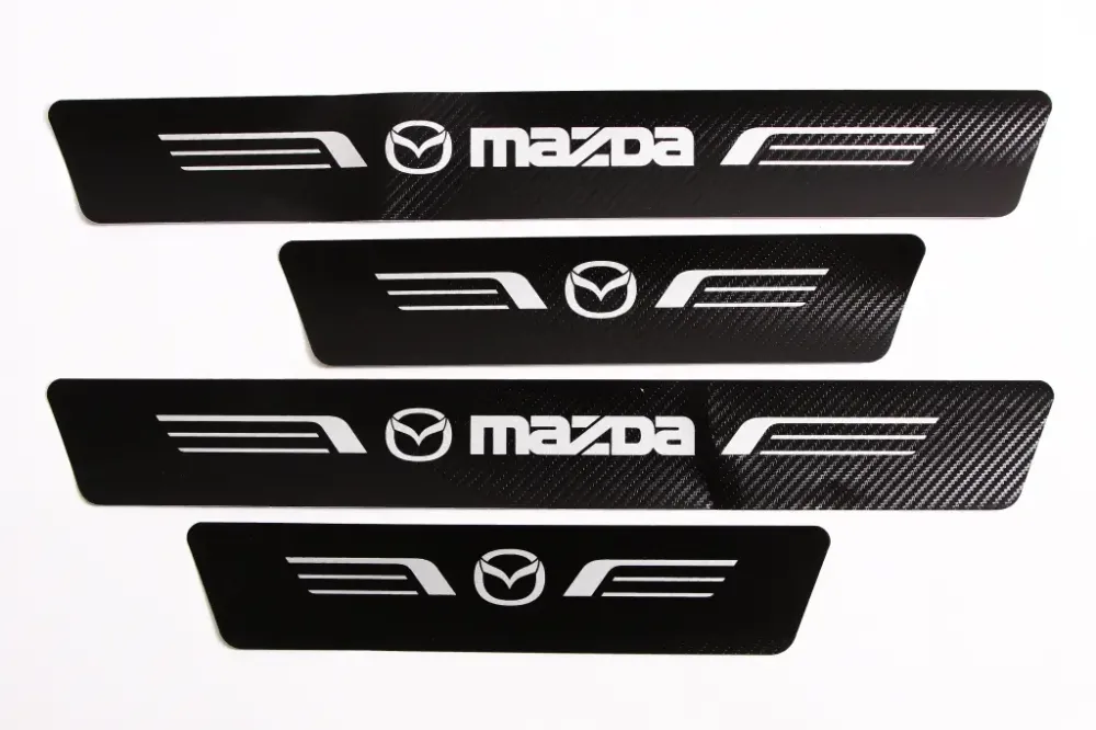 Наклейка на пороги Mazda черный карбон Автограф (4 шт.) Винница - изображение 1