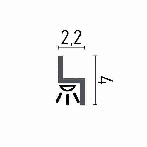 Карниз полимерный для LED освещения Grand Décor KH 902 Днепр