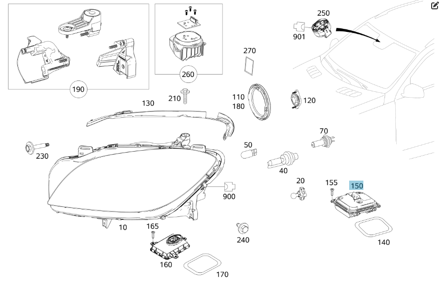 Mercedes-Benz  A2228700789 Блок керування фари C-Class W205 E-class W212 E-Class Coupe C207 CLS C218 ML/GLE W166 GLE Coupe C292 V-class W447 S-class s Одеса - фото 4