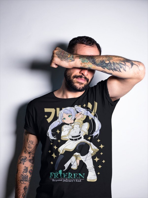 Футболка для мальчика аниме Ферн Старк Аниме Гифтс оверсайз (рост от 165 до 180 ) Черний AnimeJ0014m Днепр - изображение 3