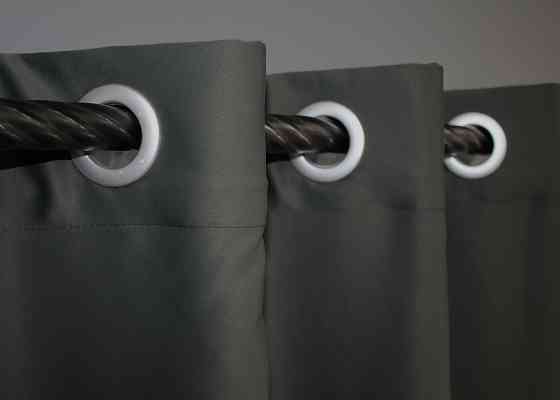 Комплект штор на люверсах VR-Textil Midnight № 1400ш 150х270 см 2 шт Темно-серый (37-0140) Киев
