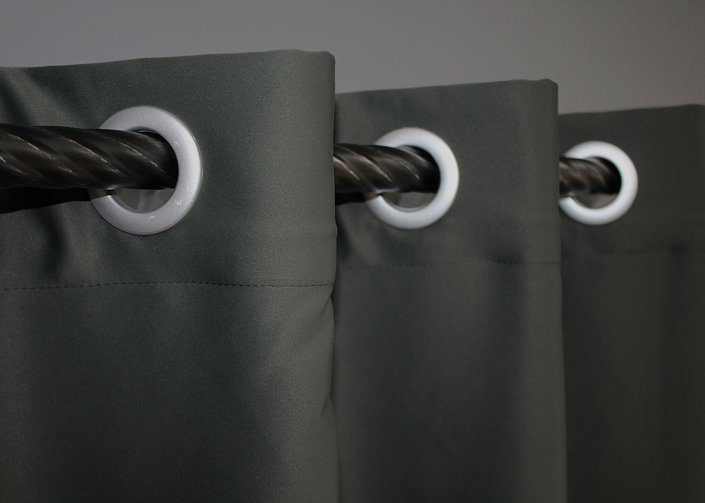 Комплект штор на люверсах VR-Textil Midnight № 1400ш 150х270 см 2 шт Темно-серый (37-0140) Киев - изображение 6