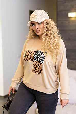 Трикотажний жіночий світшот двонитка "Safari" | Норма і батал Київ