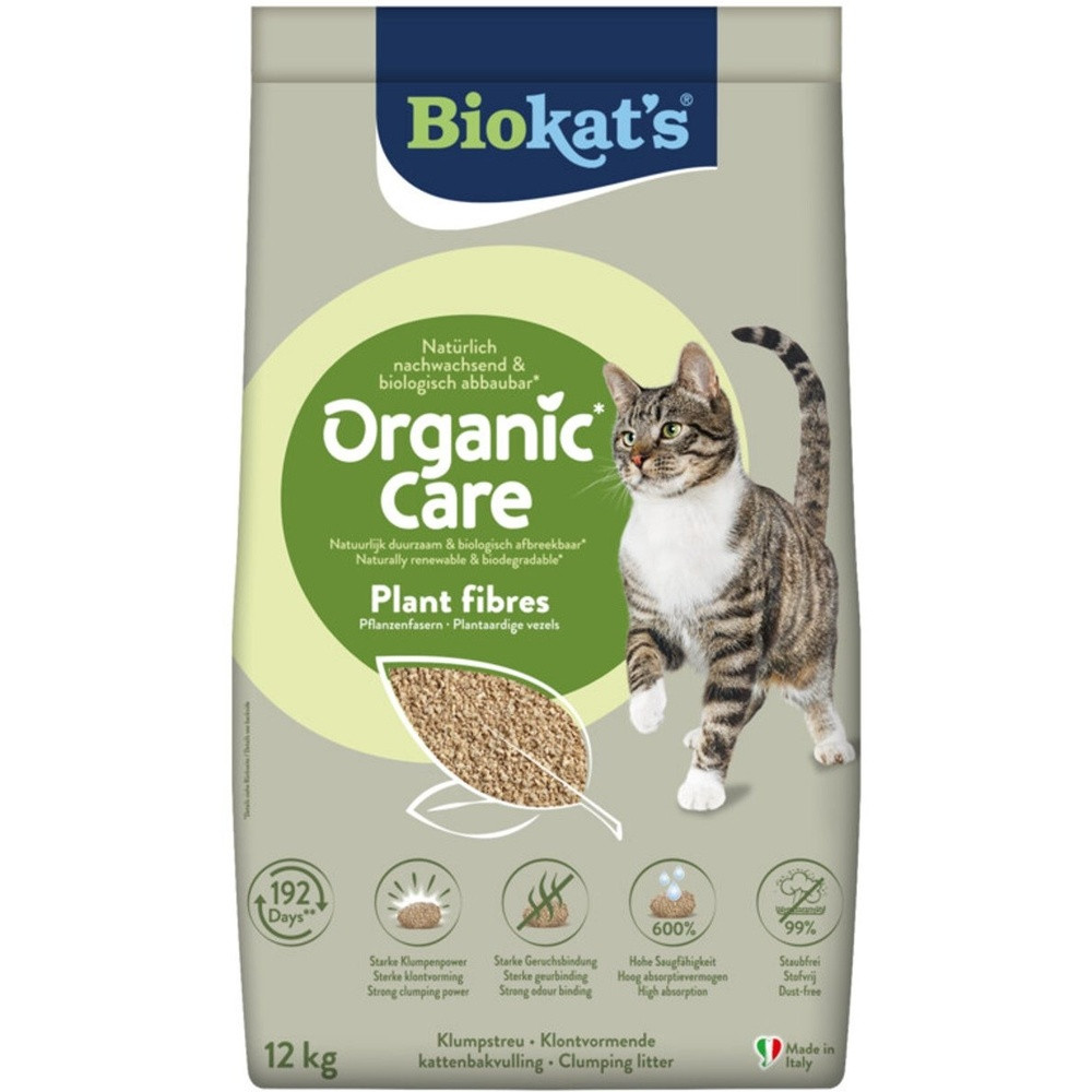 Наповнювач рослинний Biokats для котячого туалету Organic Care 30л/12кг Киев - изображение 1