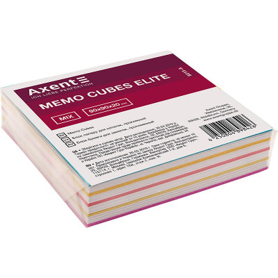 Бумага для заметок Axent проклеенный Elite Mix 90х90х20мм (8015-A) Винница - изображение 1