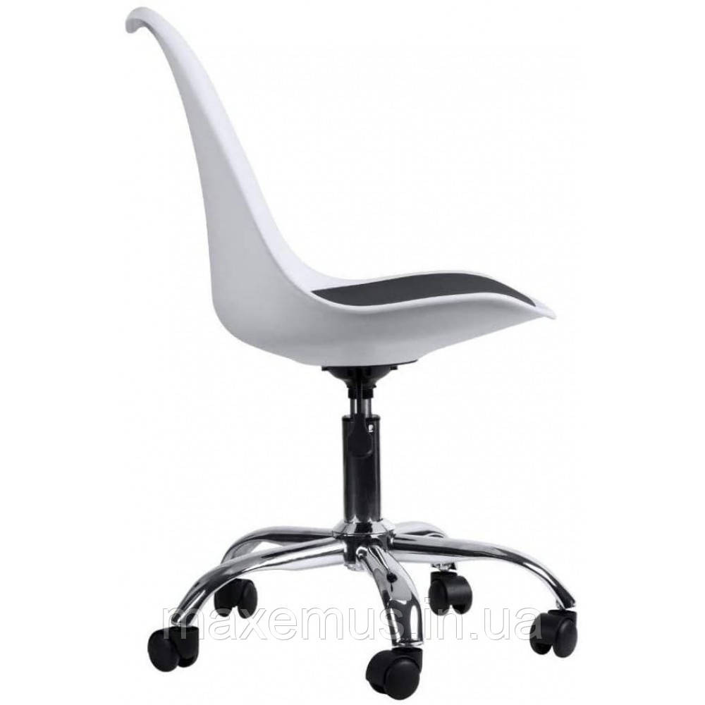 Офисное кресло для работы за компьютером В4 87 ортопедическое кресло для дома и офиса белое с черным Мостиска - изображение 4