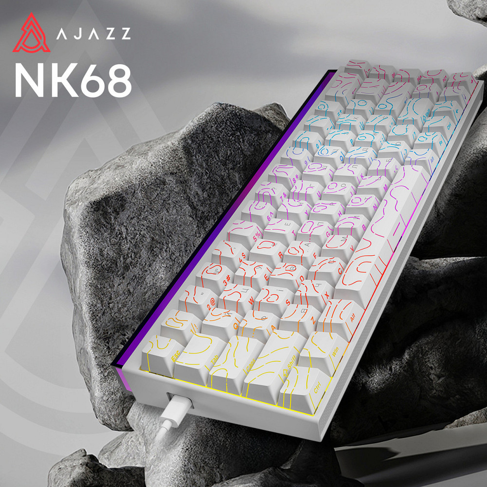 Клавіатура Ajazz NK68 Red Switch White USB-C (NK68-R-S-W) ( 20881 ) Харків - фото 15