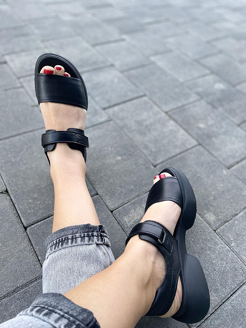 teona Босоніжки жіночі TEONA 108 чорні (літо, шкіра натуральна) (4096) Коломия - фото 3