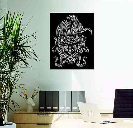 Декоративное настенное Панно «Козак» Декор на стену 70*54 см, Черный Киев