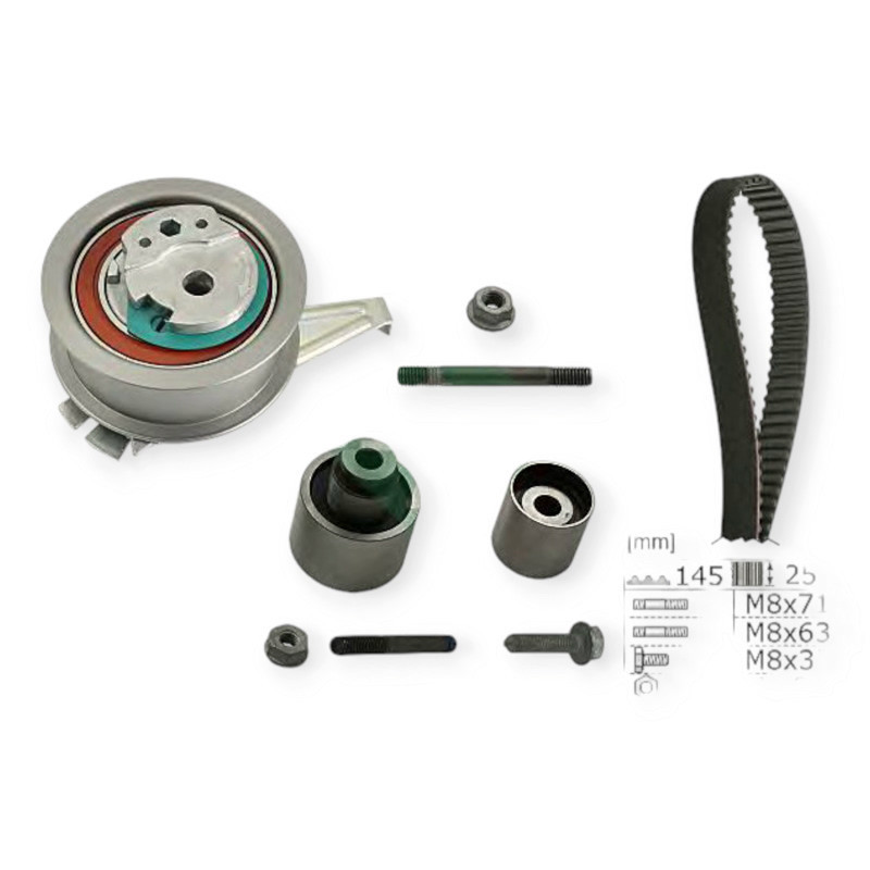 Ремкомплект ГРМ автомобіль Фольцваген Caddy 2.0TDI 15-, Golf VII 1.6TDI, 2.0TDI 12- (145x25) (ремінь, ролики) Мукачево - фото 1