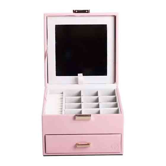 Yiwu Скринька для прикрас з еко шкіри 2 яруси органайзер для ювелірних виробів HP-5-2P Коломыя