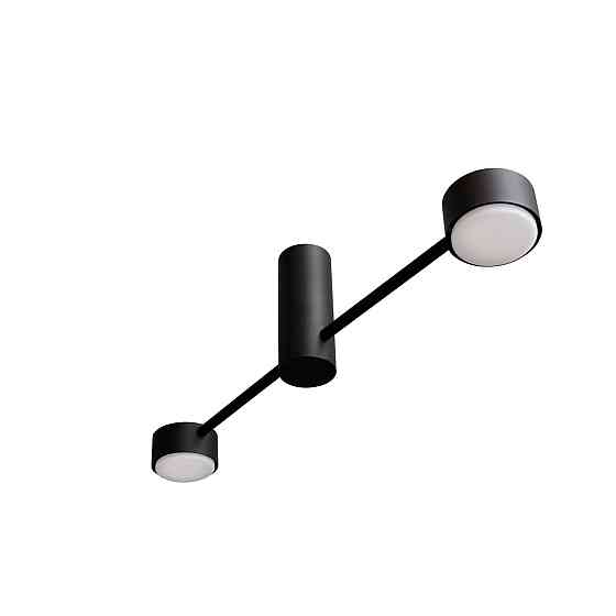 Люстра потолочная MSK Electric Copter на два круглых плафона под лампы GX53 черная NL 8041-2 BK Одесса