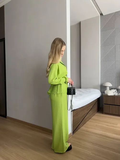 Жіночий костюм двійка з жатого льону Туреччина Одеса - фото 19