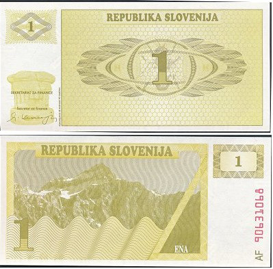 Словенія 1 толар 1990 UNC Полтава - фото 1