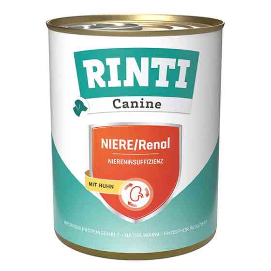 Rinti Canine Veterinary Niere/Renal mit Huhn РИНТИ ВЕТЕРИНАРИ РЕНАЛ КУРИЦА диетический влажный корм для собак с заболеваниями почек, банка Киев