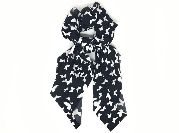 Гумка для волосся красива чорна Метелики Київ - фото 1