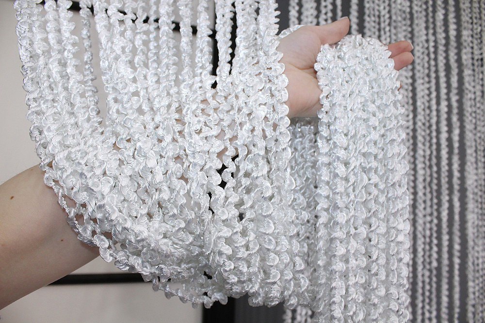 Штори-нитки спіраль з люрексом Білий 300х300см 1 шт (61-051) Київ - фото 7