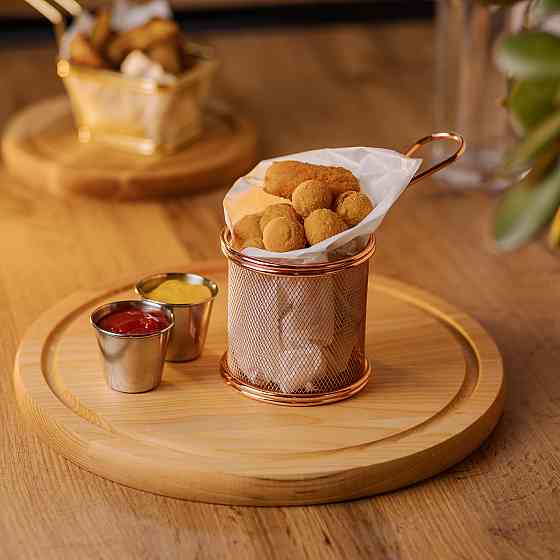 Кошик сервірувальний для картоплі фрі та снеків 9×9×9 см Рожевий HP-19-5-R Коломия