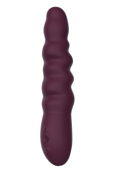 Вибратор классический рельефный Dream Toys ESSENTIALS Ripped Power Vibe, фиолетовый Sex Aura Киев - изображение 3