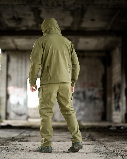 Демисезонный тактический костюм софшел TIGER олива ПП8241 Одесса - изображение 4