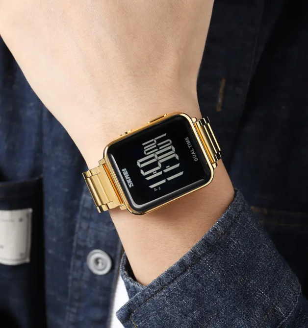 Чоловічий наручний класичний годинник Skmei 1852 (Золотистий) Київ - фото 7