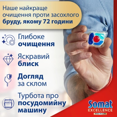 Таблетки для посудомийних машин Somat Excellence 5-в-1 20 шт. (9000101808384) Вінниця - фото 4