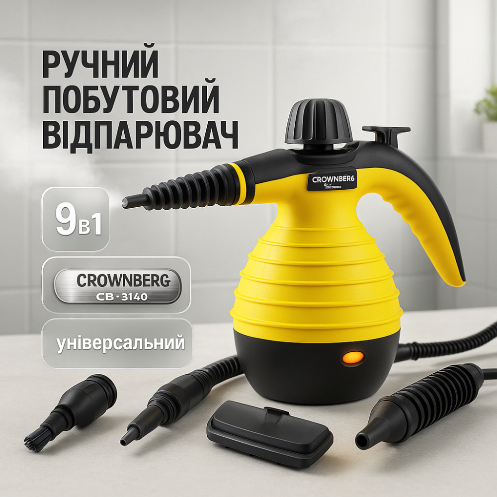 Многофункциональный пароочиститель Crownberg CB-3140 9в1 LV-62 Львов - изображение 13