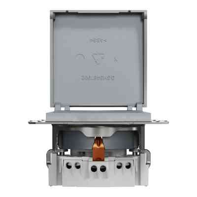 Розетка Schneider Electric ASFORA з кришкою, сталь (EPH3100162) Вінниця