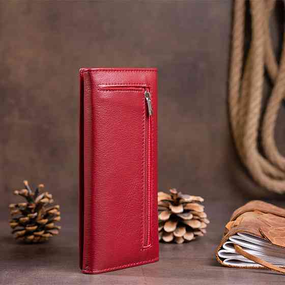 Гаманець на магнітах з клапаном жіночий ST Leather 19244 Бордовий Київ