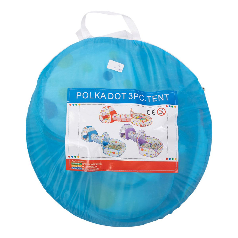 Lugi Намет дитячий 3 в 1 70×70×90 см ігровий намет з тунелем і басейном Блакитна HP-S-4NDBL Коломыя - изображение 6