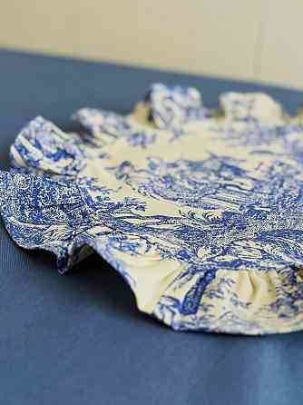 Ecotton Серветка сервірувальна з рюшами Ecotton Italiano Blue 43х43 водовідштовхуюча Коломия