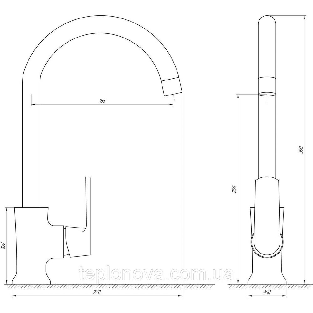 Смеситель для кухни Globus Lux Laguna GLA-0203SL-10-BB Черновцы - изображение 4