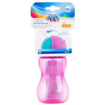 Поїльник-непроливайка Canpol babies з трубкою 270 мл Рожевий (56/109_pin) Вінниця