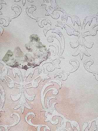 Шпалери вінілові на флізеліні гарячого тиснення DU&KA 1.06х10 вензель основа під штукатурку сірі коричневі Київ