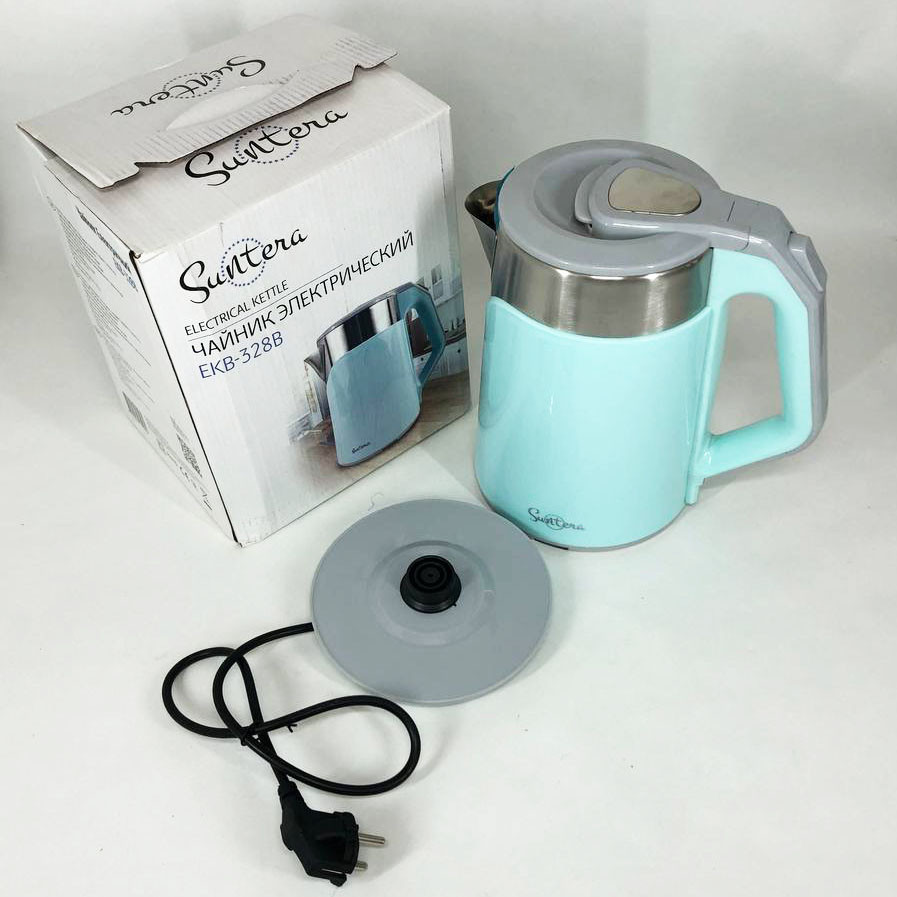 Компактний електричний чайник для дому, Чайники металеві з нержавіючої сталі, Електрочайник на кухню GF-69 Львів - фото 3