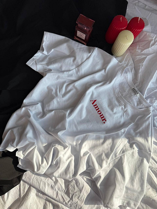 Женская базовая оверсайз футболка AMOUR из турецкого кулира Одесса - изображение 2