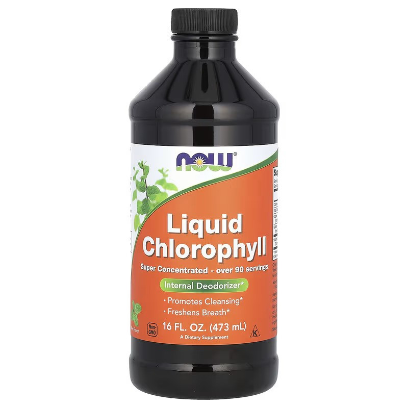 Жидкий хлорофилл с ароматом натуральной мяты NOW Liquid Chlorophyll, Mint 473 ml Луцк - изображение 1
