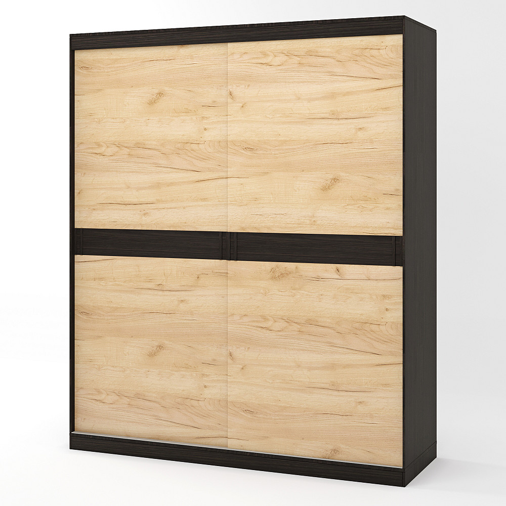 Шафа-купе Еверест Соната 1800 дводверна 180х60х217 венге темний + дуб крафт золотий (DTM-2399) Дніпро - фото 2