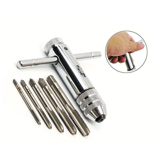 Вороток Т-образный держатель с набором метчиков М3-М8 Винница - изображение 5